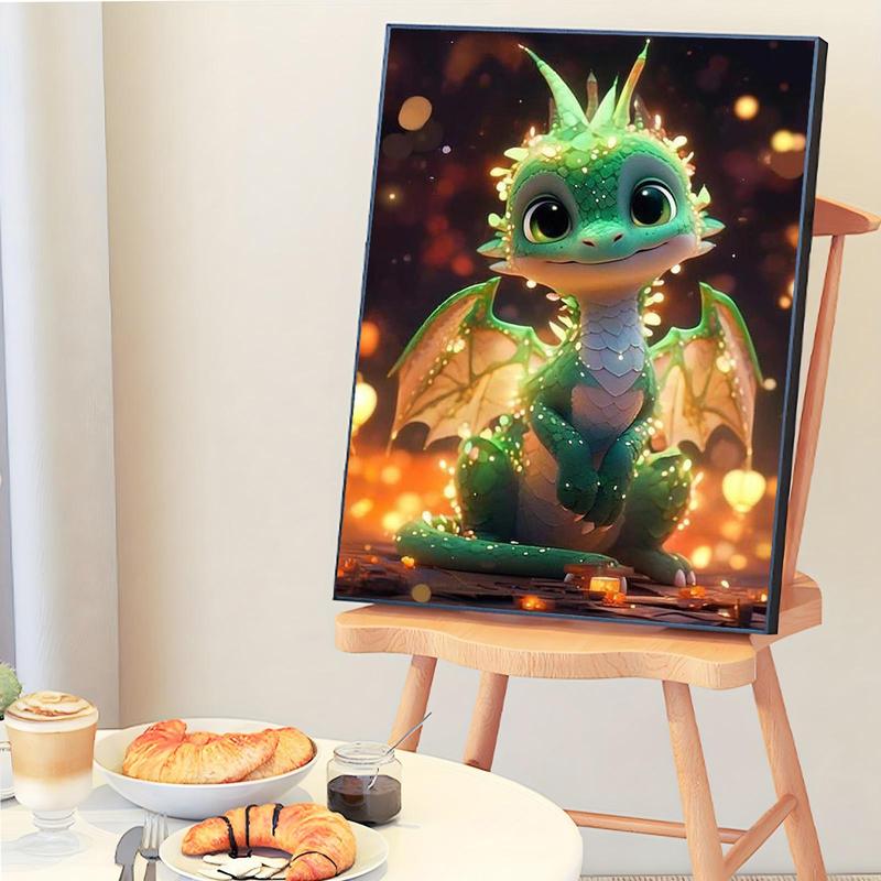 Dragon Printing Painting By Numbers Kit, DIY Paint By Numbers Kit without Frame, Wall Art Decoration for Home Living Room Bedroom