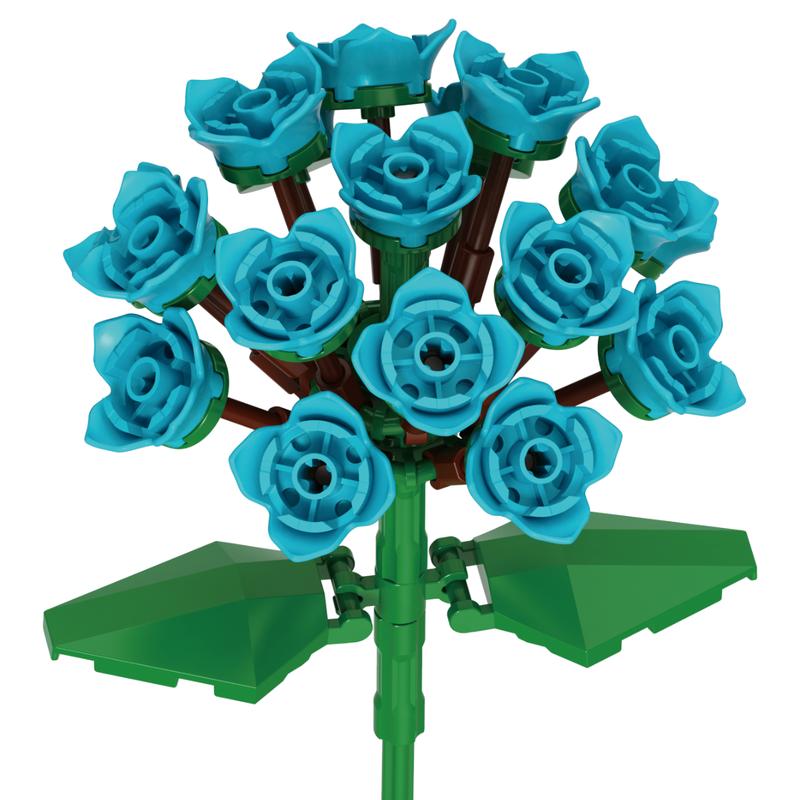 Bricktanicals Hydrangea Brick Building Set - Create a Personalized Brick Bouquet - 86 piecs