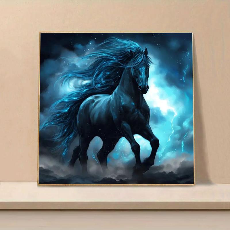 DIY Artificial Rhinestones Arts Painting Kit Without Frame, Fantasy Horse Pattern DIY Painting, Handmade Craft Art Decoration