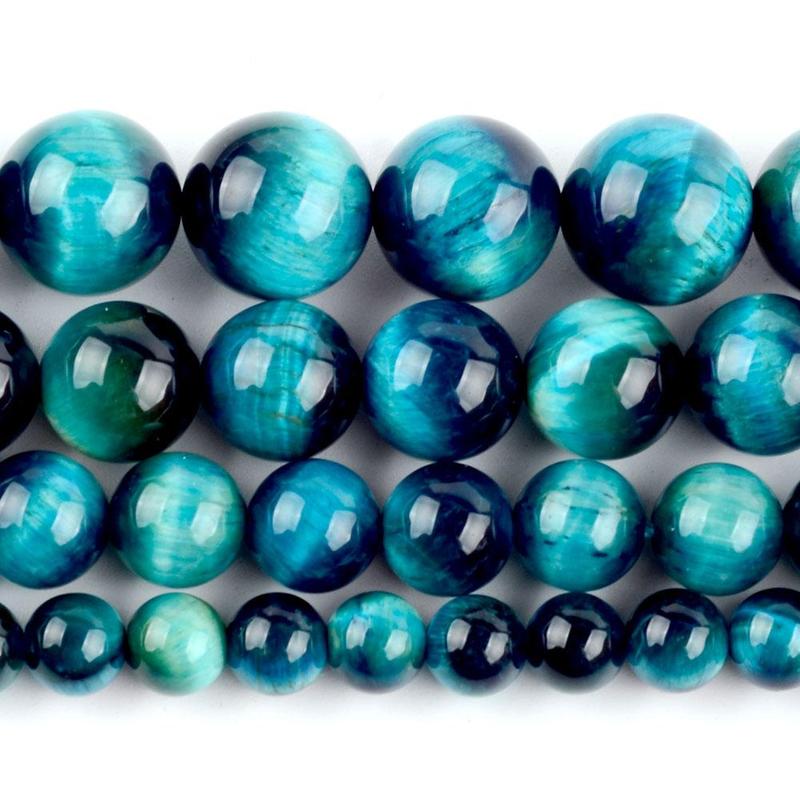 1 Set Round Natural Stone Bead, Loose Spacer Bead For Jewelry Making DIY Bracelet Necklace