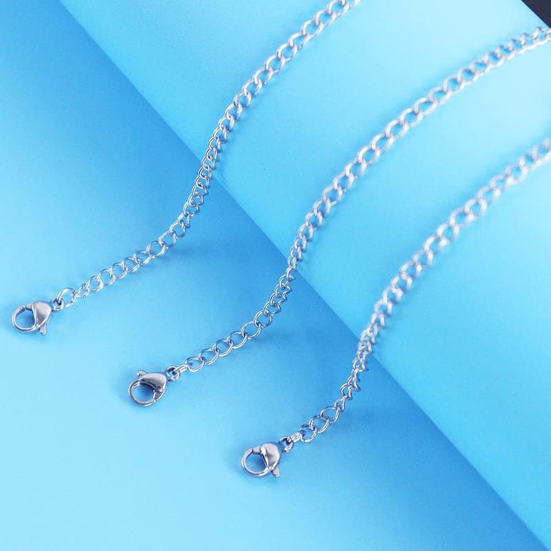 5 count  Stainless Steel Necklace Extender Chain Links  Lobster Necklace Extenders for Necklaces Bracelet Anklet Stainless Steel Chain Extenders for  Making (2in 3in 4in 5in 6in)