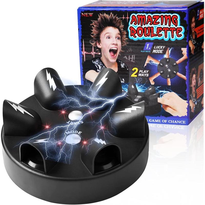 Electric Shock Roulette Game, Electric Shock Game, Novelty Game, Fun Polygraph, Tricky Electric Shock Roulette Shooting Desktop Decompression Creative Truth or Dare, Fit for Home Bar Party Toys