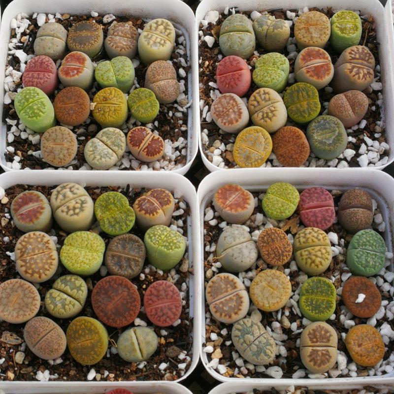 10 Lithops Living Stones (0.4-0.5”): Beginner Friendly | Vibrant Mix | Ideal as Gifts