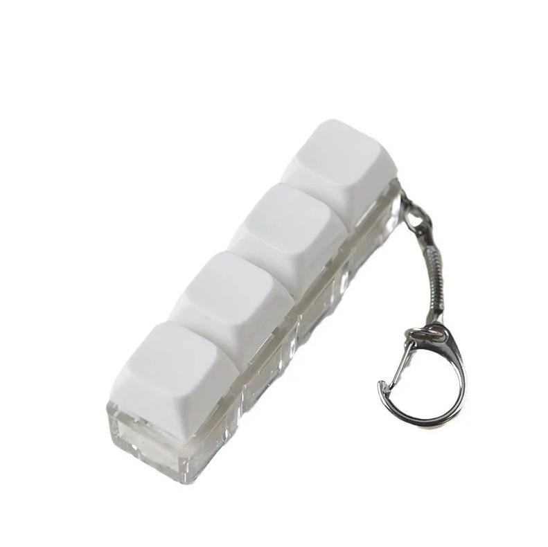 LED Mechanical Keyboard Keychain Toy for Stress Relief