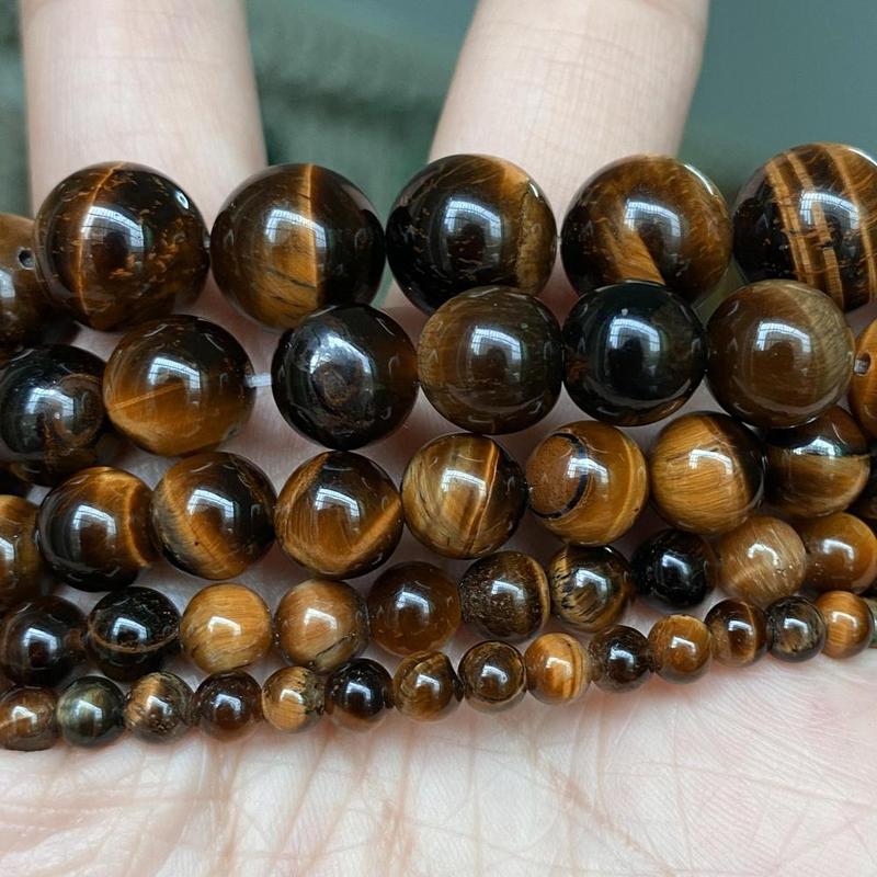 1 Pack Natural Yellow Tiger Eye Stone Beads For Jewelry Making DIY Bracelet Necklace, DIY Jewelry Making Accessories