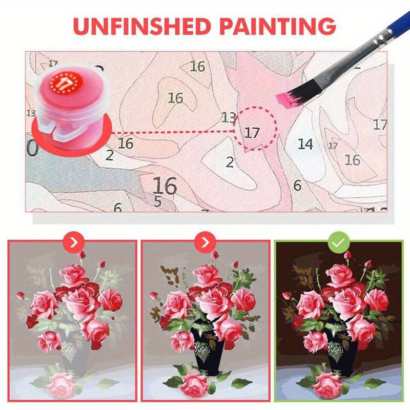 Disney Stitch DIY Painting By Numbers Kit Without Frame, 1 Set DIY Paint By Numbers Kit, Wall Art Decoration for Home Living Room Bedroom