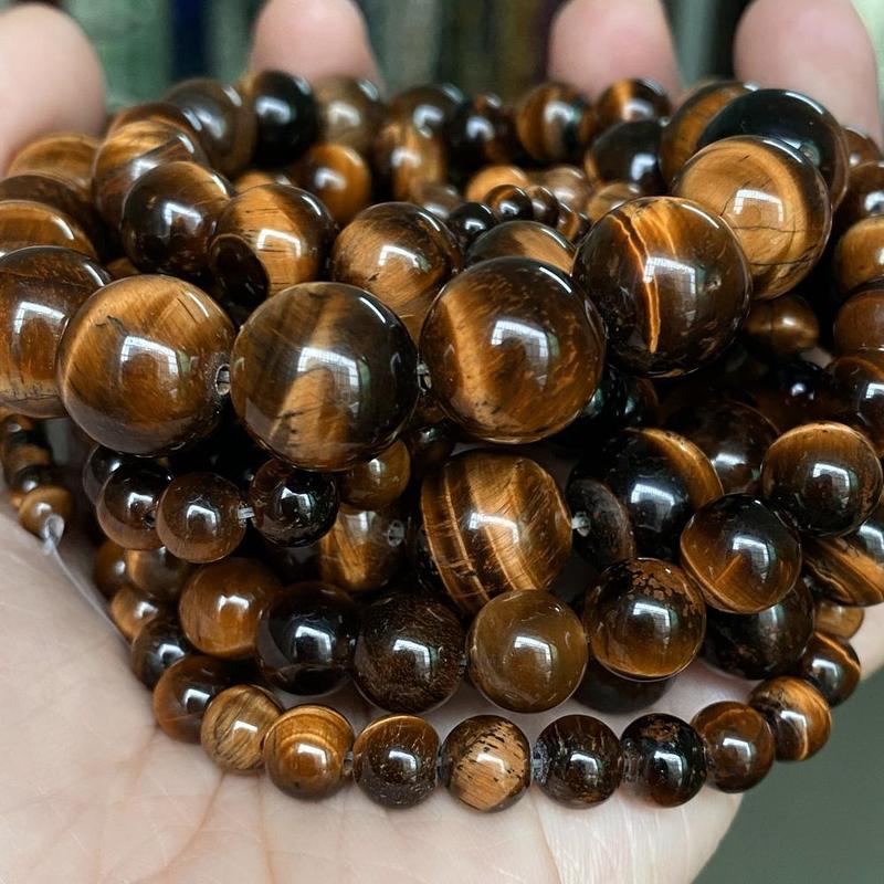 1 Pack Natural Yellow Tiger Eye Stone Beads For Jewelry Making DIY Bracelet Necklace, DIY Jewelry Making Accessories