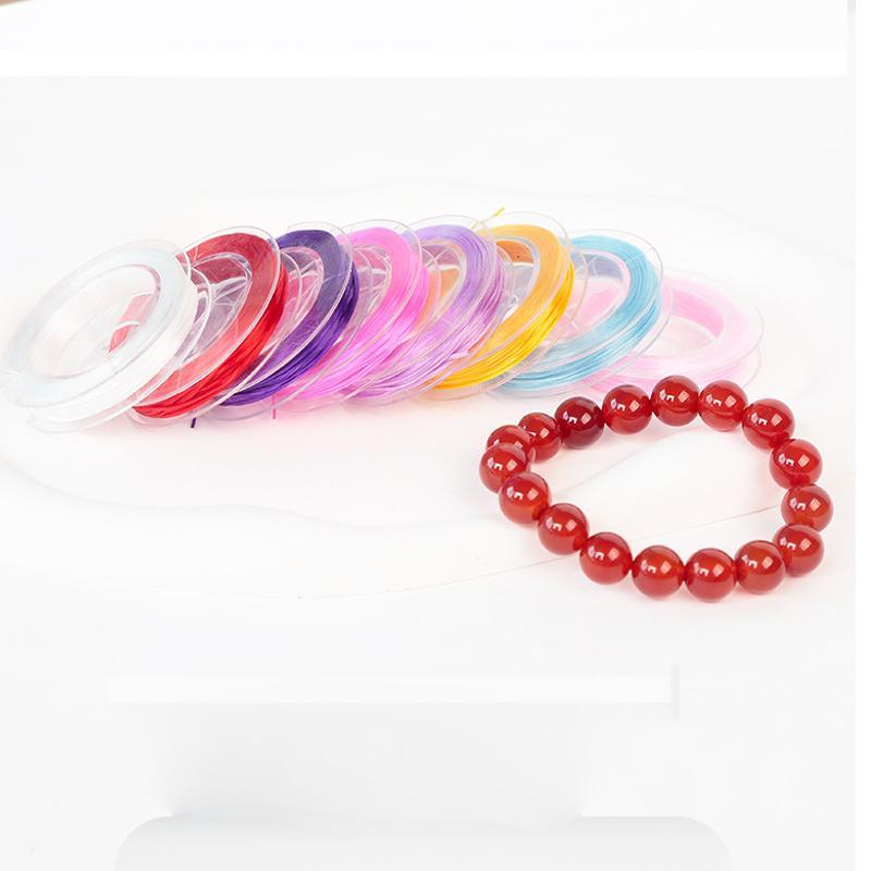 2 Roll Elastic Thread, Necklace Rope for DIY Jewelry Making, DIY Jewelry Beading Clear Crystal Bracelet Necklace Accessories