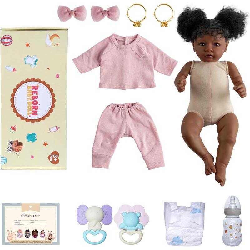 [IN STOCK] Lifelike Reborn Baby Dolls Daisy Black Girl- 20 Inch Soft Body Realistic-Newborn Baby Dolls Handmade Real Life Baby Dolls with Clothes and Toy Gift for Kids Age