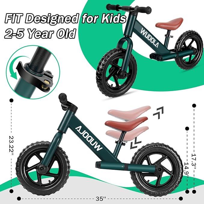 Toddler Balance Bike-No Pedal Bicycle for Kids 24 Months to 5 Years Old,Adjustable Seat,Flat-Free Tires,Perfect Gift for 2-5 Years Old Boys and Girls