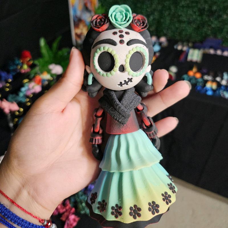 3D Printed Articulated Catrina Doll