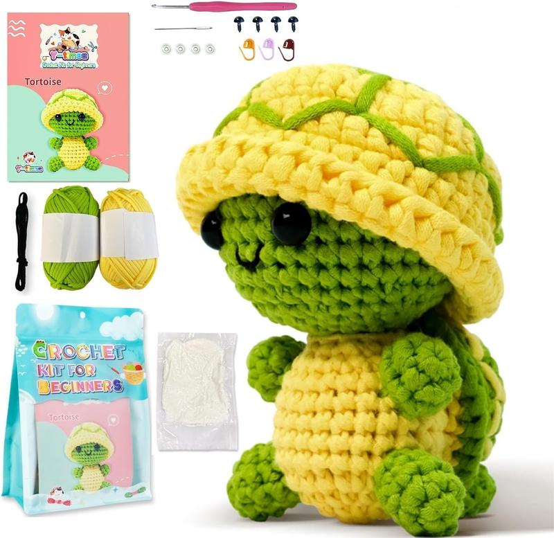 Crochet Kit for Beginners, Woobles Crochet Kit with Step-by-Step Video Tutorials, Wobbles Crochet Animal Kit