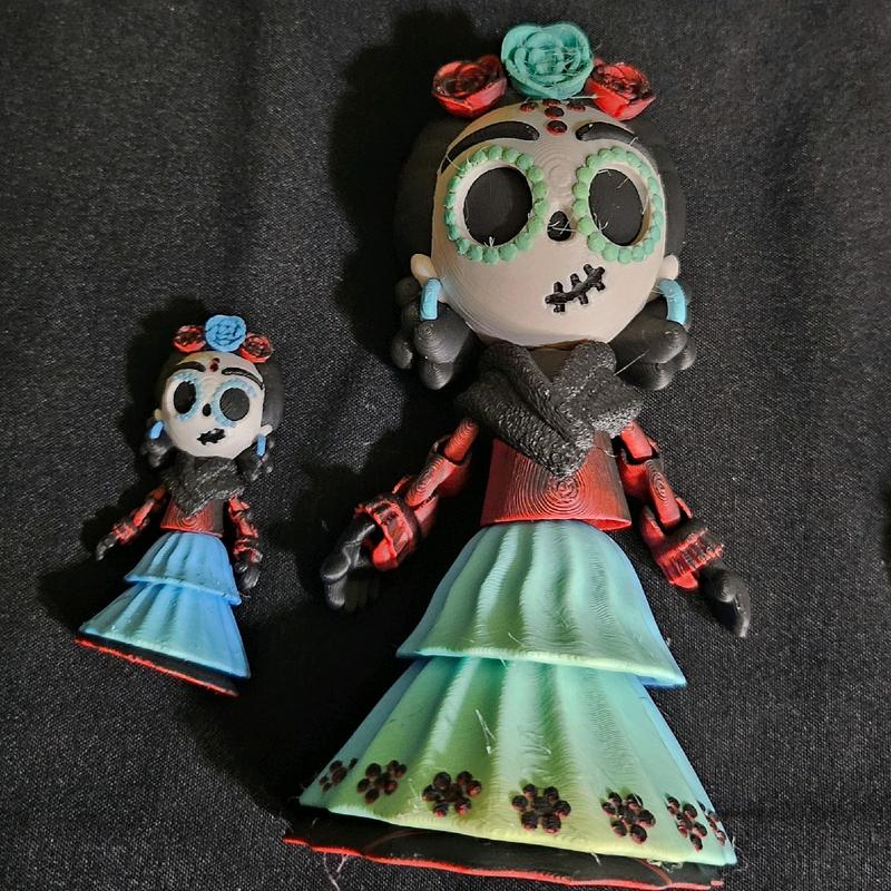 3D Printed Articulated Catrina Doll