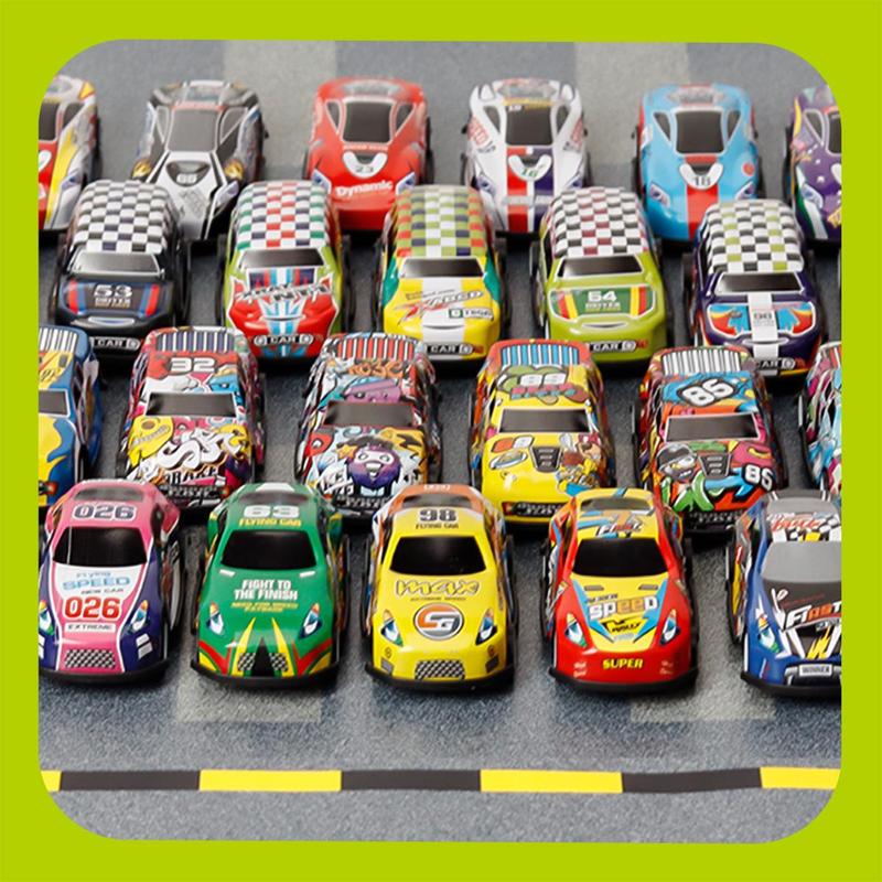 1 Set Alloy Car Toy with Storage Box, Including Sports Car, Off-road Car, Rebound Car, Mixed Style Car Model Toy, Model & Toy Vehicles For Kids