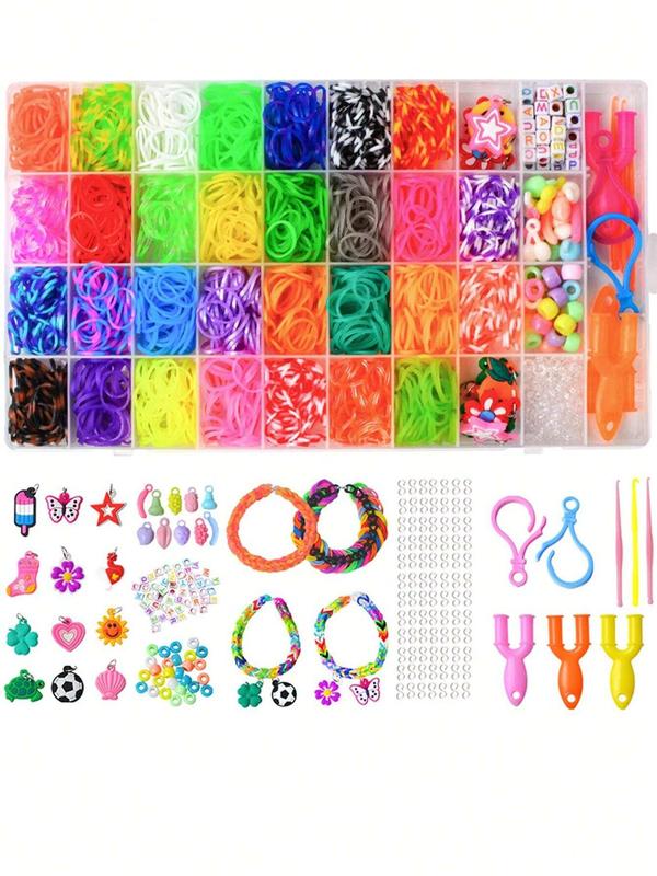 Rubber Band Loom Bracelet Kit, 37 Grids Rubber Band Loom Bracelet Making Kit, Friendship Bracelet Birthday Gift Kit