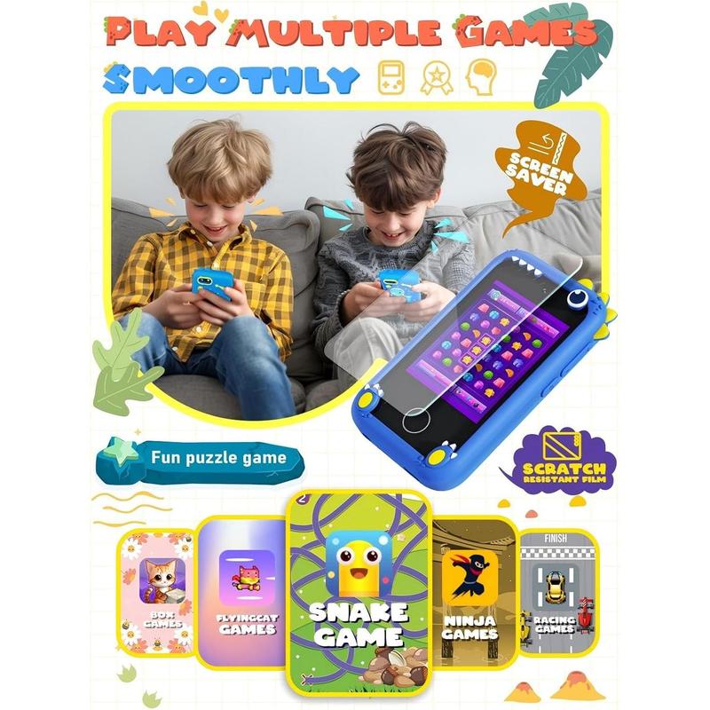 Dinosaur Toys for Kids 3-5 Kids Smart Phone Boys for 3 4 5 7 6 8 10 Year Old Birthday Gift Ideas with 8G SD Card