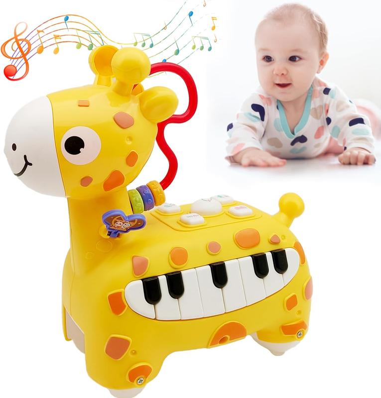 Baby Toy Phone Cute Giraffe Piano Music Light Toy Children Pretend Phone, Kids Cell Phone Girl with Light Parent-Child Interactive Toy Boy Girl Early Education Gift