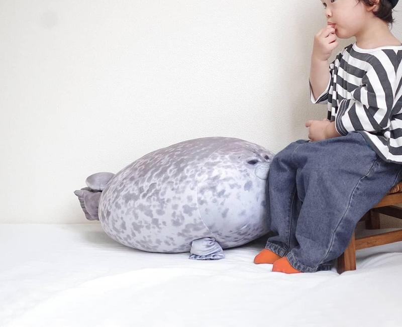 23.7 inch Large Seal Plush Pillow: Soft Stuffed   , Blob Seal Plushie for  , Cute Room Decor   Pillow for Bed Sofa,  Gifts for Birthday,Valentine,Christmas