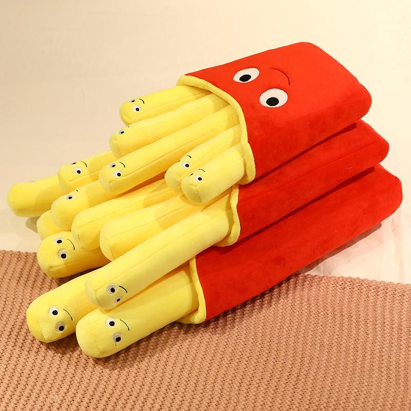 Cozy Corner Decorative Plush Toy, 1 Count Detachable French Fries Anxiety Toy, Interactive Emotional Toy, Stuffed Toys, Summer Birthday Gifts