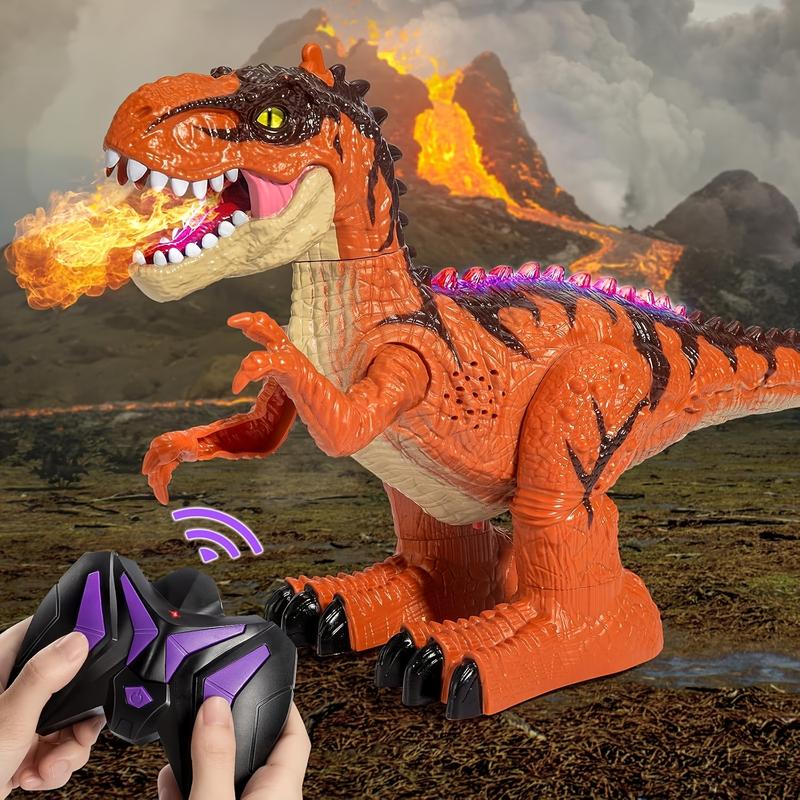 Interactive Remote Control Dinosaur Toy, Walking T-Rex with Sound Lights, Rechargeable Battery Powered, Non-Laser ABS Resin, Safe Electric Play Figure