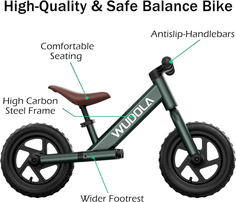 Toddler 2-Year-Old Kids Balance Bike, Pedal-less Balance Bike for Kids 24 Months to 5 Years,Training Bike with Variable Seat and Flat-Free Tag toddler balance