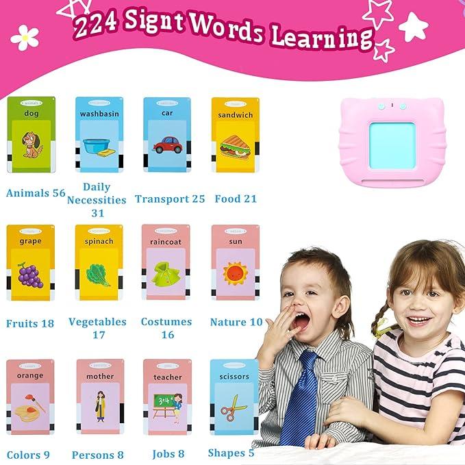 Talking Flash Cards Toys Pocket Speech for Kids Toy, Talking Learning Flash Cards Educational Toys Sensory Toys