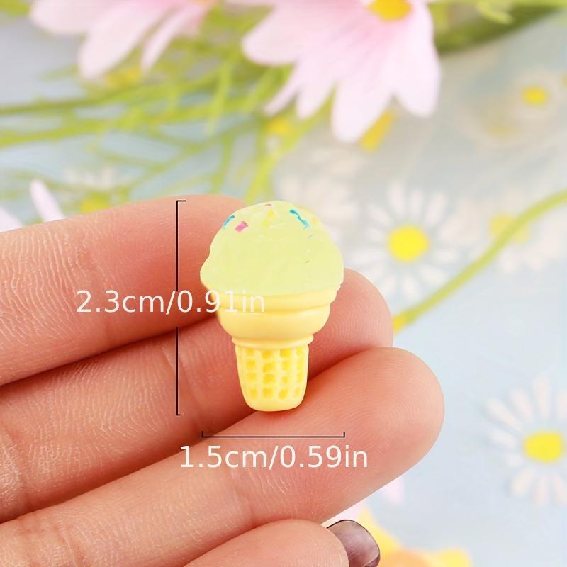 Luminous Resin Ice Cream Cone (10pcs), Kawaii glowing Ice Cream Cone for DIY Hairpin Scrapbooking, DIY Supplies for Journal Making