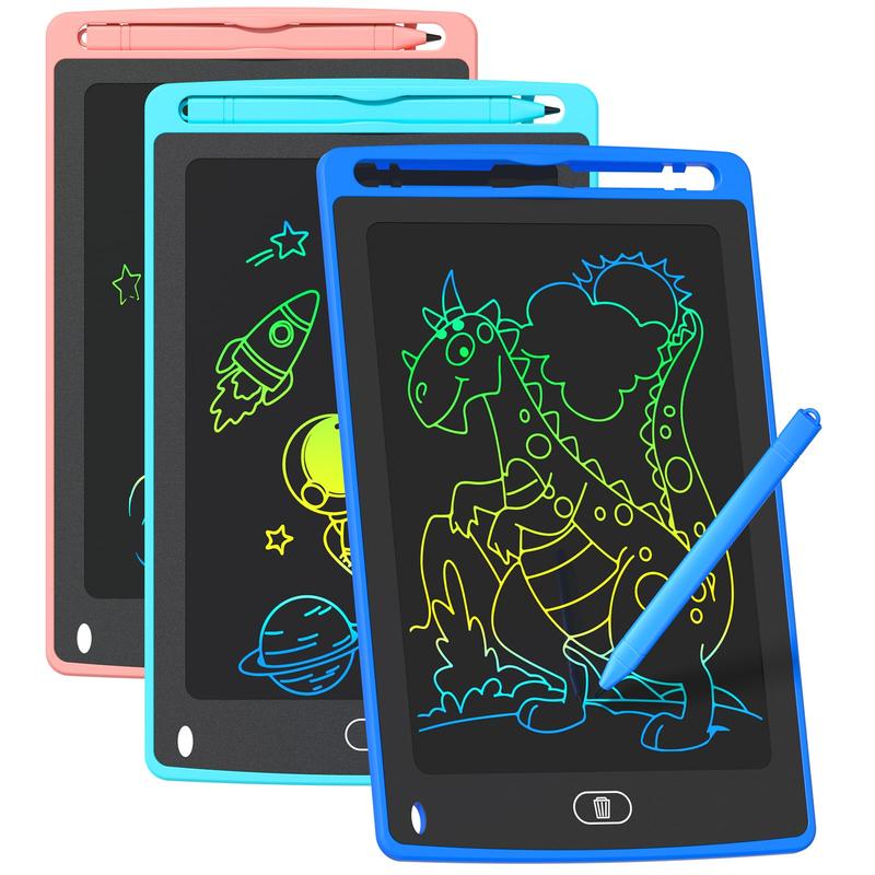 3 Pack LCD Writing Tablet for Kids, 8.5 Inch Colorful Doodle Board Drawing Tablet, Educational Learning Toys Birthday Gifts for Boys Girls Age 3 4 5 6 7 8