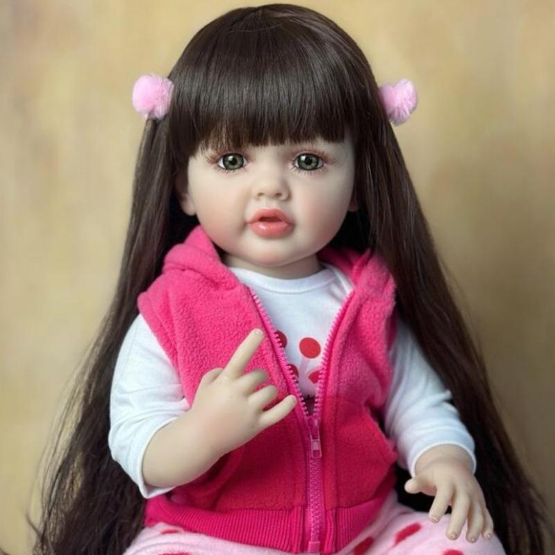 55cm Lifelike Reborn Silicone Doll, Cute Christmas Halloween Thanksgiving Easter Gift for Kids