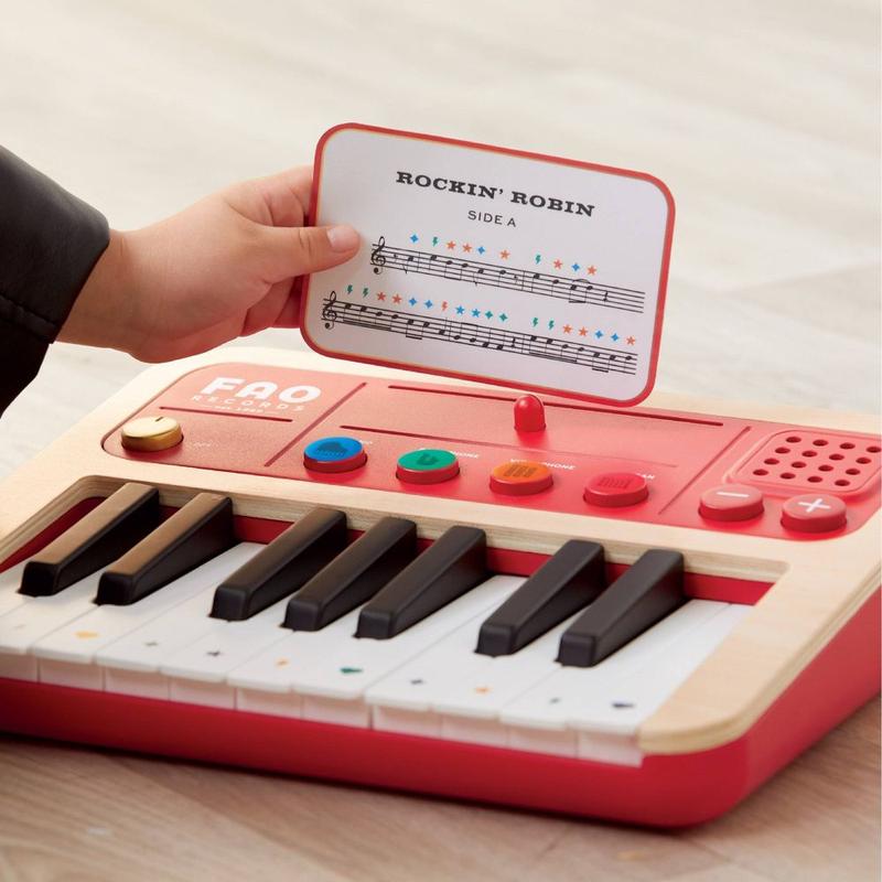 FAO Schwarz Stage Stars Portable Piano Synthesizer 4 Instruments Volume Control