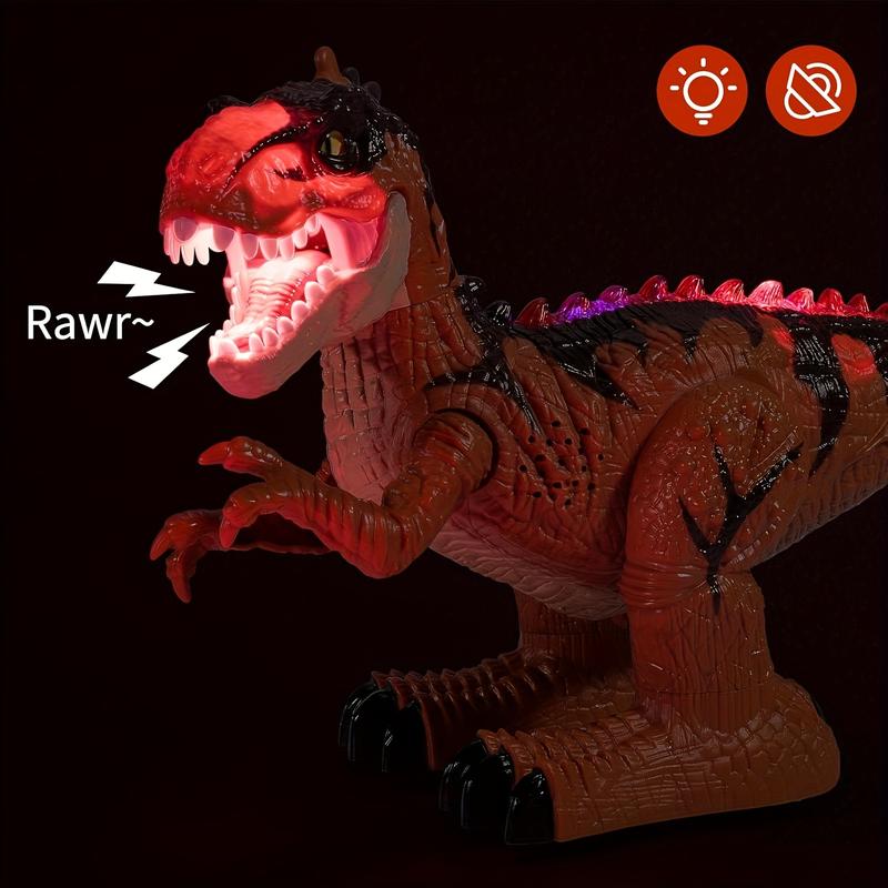 Interactive Remote Control Dinosaur Toy, Walking T-Rex with Sound Lights, Rechargeable Battery Powered, Non-Laser ABS Resin, Safe Electric Play Figure