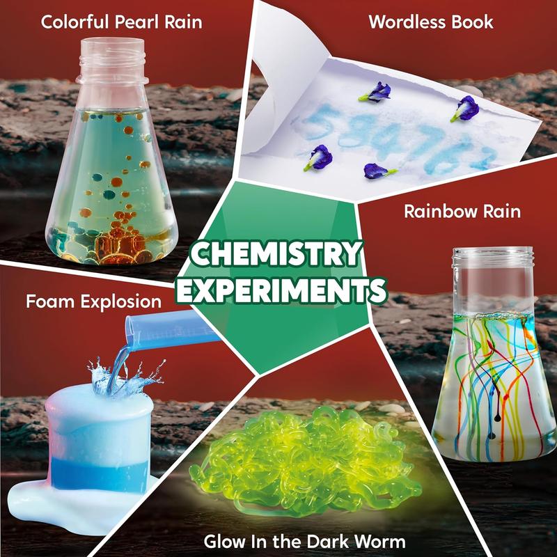 Amazing Science Kits- 85+ Experiments Educational Toys, STEM Activities with Erupting Volcano and Growing Crystal Tree for Kids Aged 6 7 8+