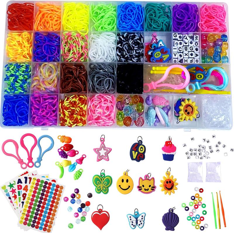 Rubber Band Bracelet Kit, Loom Making Kit for Girl, Loom Bands Refill Kits for Children Boy Girls Gift DIY Friendship Bracelets