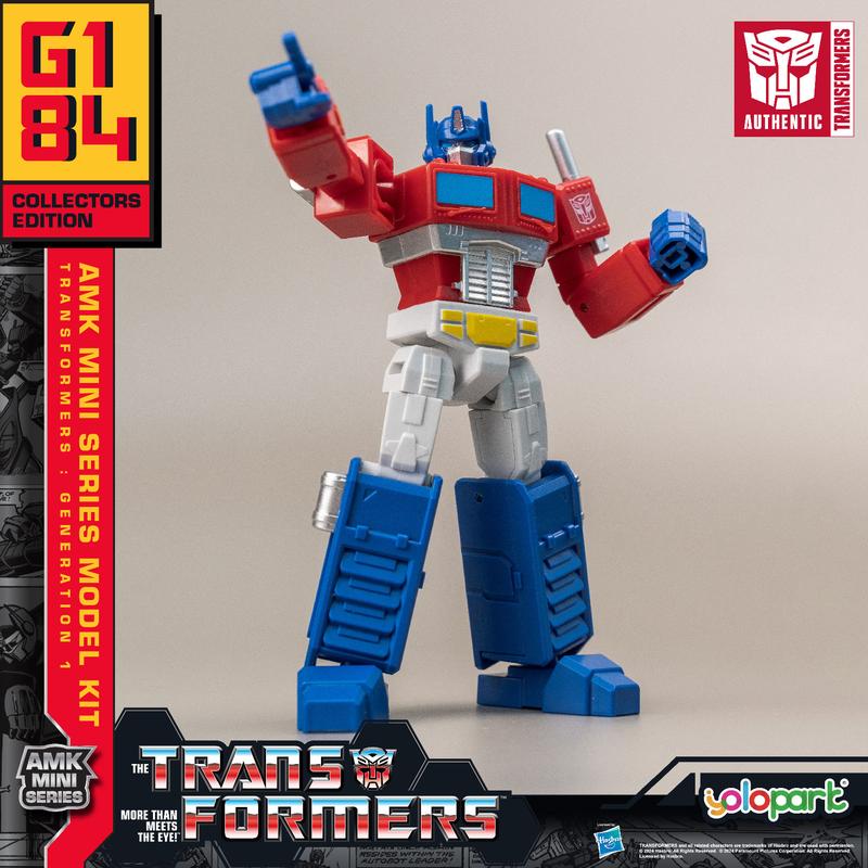 Transformers Toys: Optimus Prime - Generation 1 - 4.72 Inch Pre-assembled Model Kit from the YOLOPARK AMK MINI Series