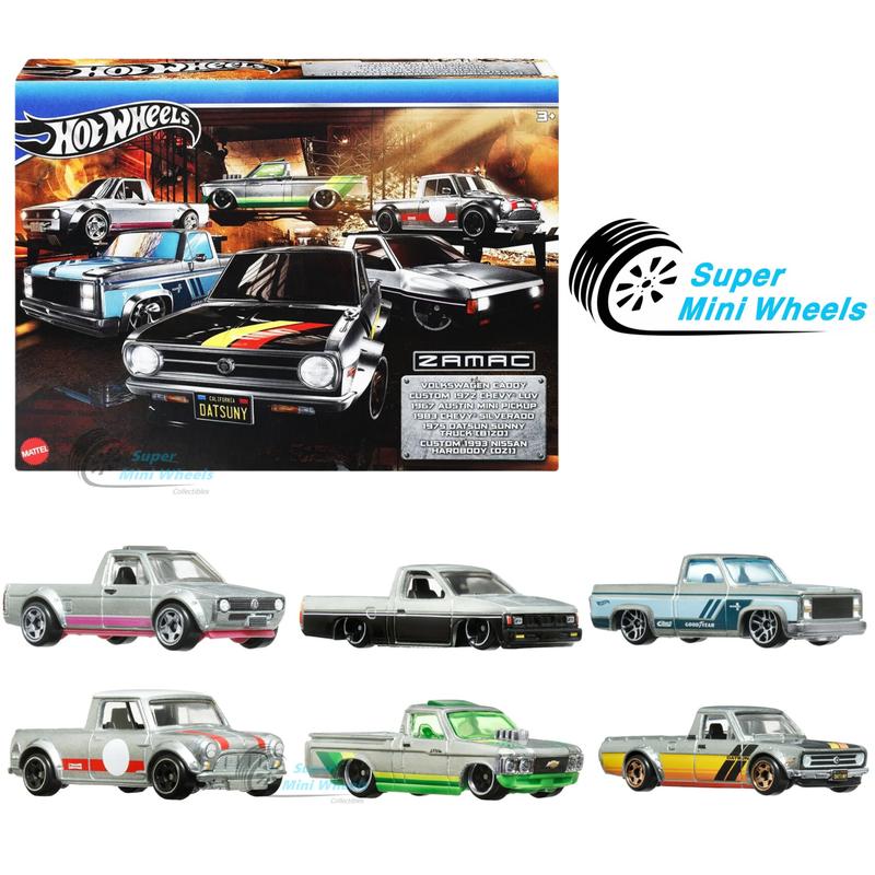 Hot Wheels 2024 ZAMAC Pickup Truck 6 Pack Set - HRX57