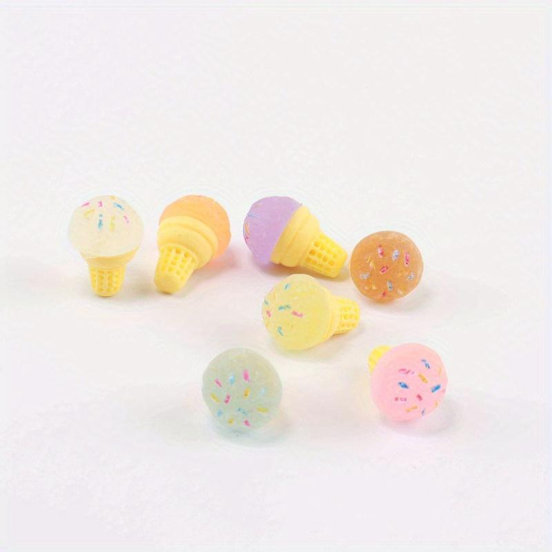 Luminous Resin Ice Cream Cone (10pcs), Kawaii glowing Ice Cream Cone for DIY Hairpin Scrapbooking, DIY Supplies for Journal Making