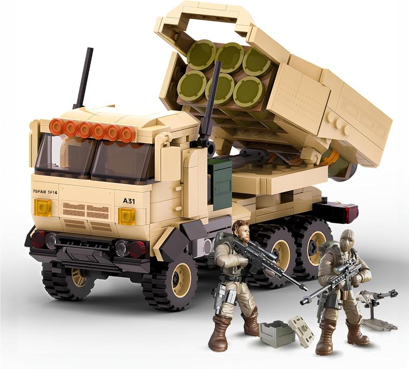 HI-REEKE Military Vehicles Building Block Set, XM808 Army Car Toy for Teen-458pcs