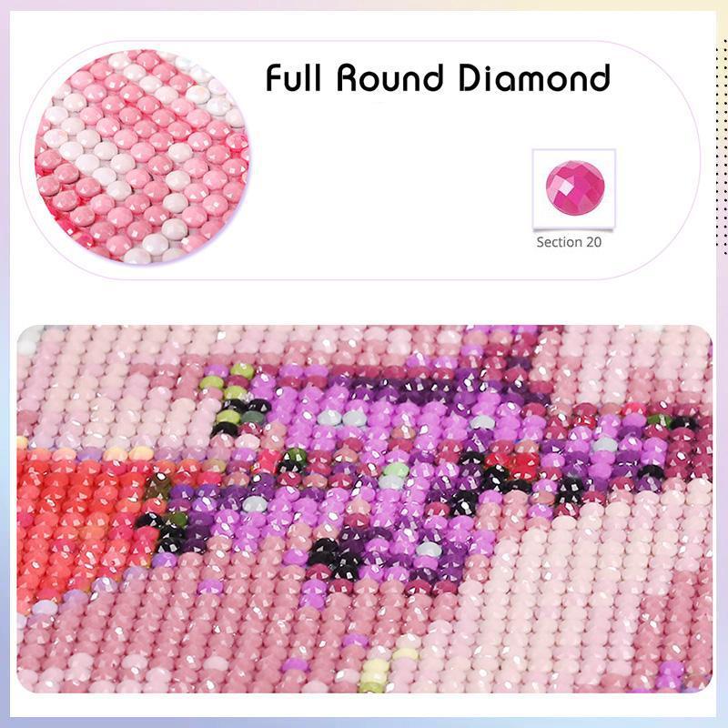 Stitch & Angel Pattern DIY Diamond Art Painting Without Frame, DIY 5D Full Round Diamond Arts Painting Kit, Wall Art Decor For Home Living Room Bedroom