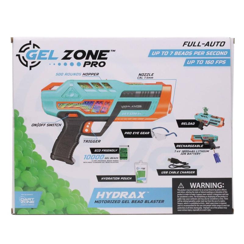 Gel Zone Pro Hydrax Gel Blaster 500 Hopper 160 FPS Eco-Friendly Battery Included