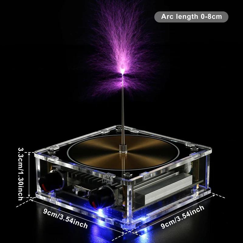 Tesla Coil Music Box Bluetooth Connection Music Coil Touchable Artificial Spark Gap Arc Generator Desktop Toy Gift For Kids ﻿