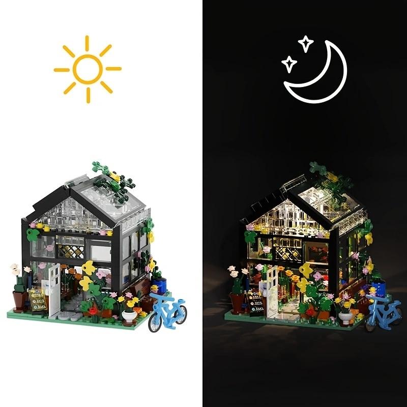 (579Pieces)Flower House Building Set,Christmas Building Blocks Toy,Greenhouse Model Building Block Set Playset,Garden House Model,Flower Shop Building Kits,with Beautiful Christmas Gift Box Toys for Boys Girls and Building Lover