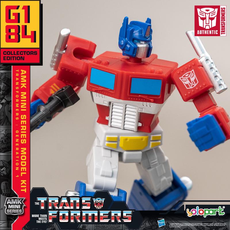 Transformers Toys: Optimus Prime - Generation 1 - 4.72 Inch Pre-assembled Model Kit from the YOLOPARK AMK MINI Series