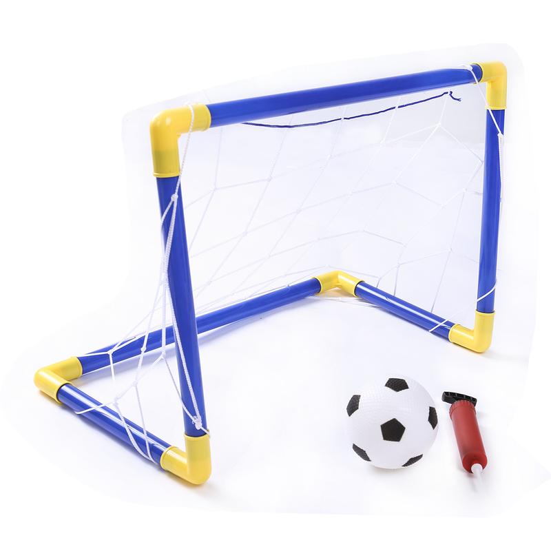 Indoor Football Toy Folding Mini Soccer Ball Goal Post Net Set Child Boys Girls Practical Entertainment Sport Game