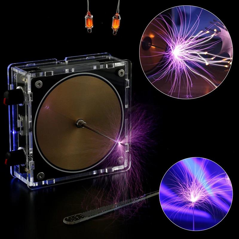 Tesla Coil Music Box Bluetooth Connection Music Coil Touchable Artificial Spark Gap Arc Generator Desktop Toy Gift For Kids ﻿