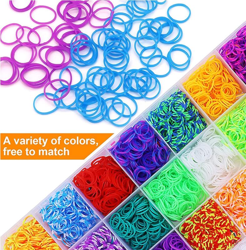 Rubber Band Bracelet Kit, Loom Making Kit for Girl, Loom Bands Refill Kits for Children Boy Girls Gift DIY Friendship Bracelets