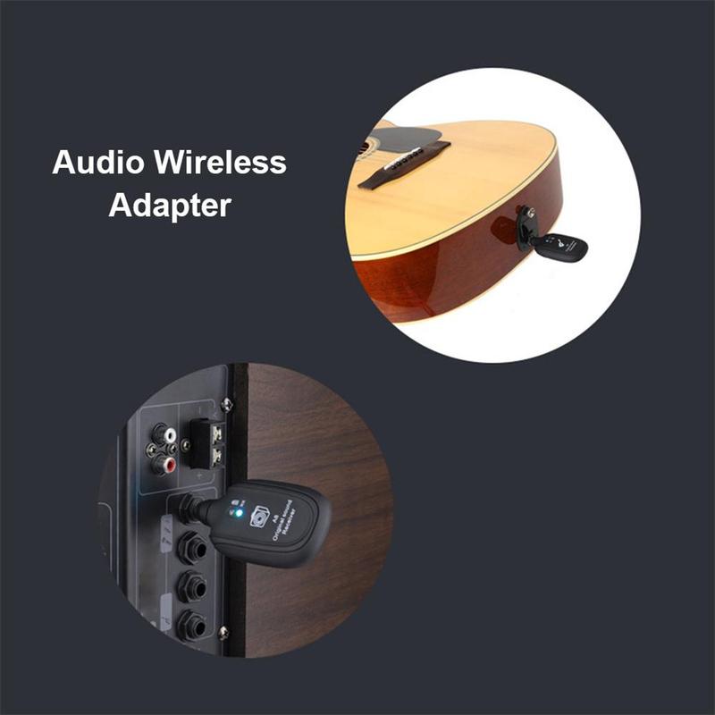 Rechargeable Wireless Guitar System, 2 Counts set Durable Wireless Guitar Transmitter Receiver, Music Accessories for Electric Guitar Bass