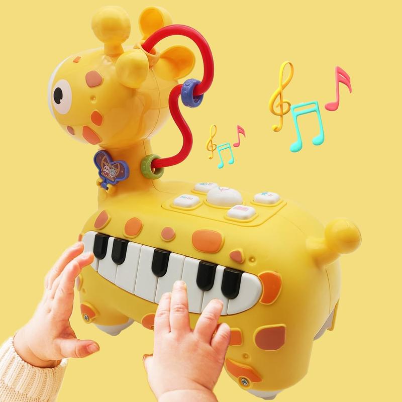 Baby Toy Phone Cute Giraffe Piano Music Light Toy Children Pretend Phone, Kids Cell Phone Girl with Light Parent-Child Interactive Toy Boy Girl Early Education Gift