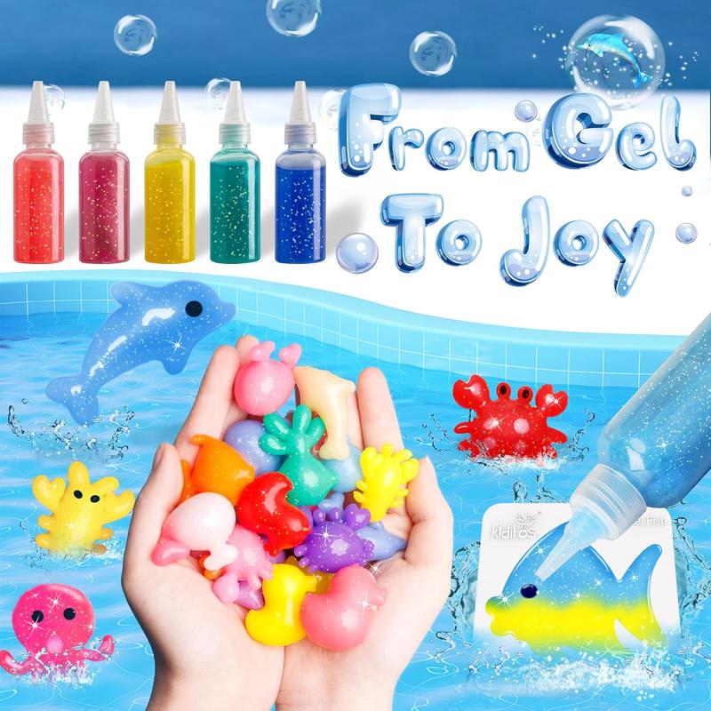 2025 New Color Change Magic Water Genie Toy Kit, Color change gel, 6 molds imaginative games, Christmas gifts birthday gifts, party gifts and family friendly game items