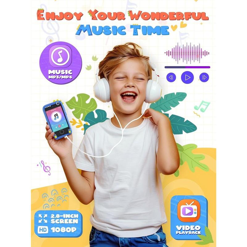 Dinosaur Toys for Kids 3-5 Kids Smart Phone Boys for 3 4 5 7 6 8 10 Year Old Birthday Gift Ideas with 8G SD Card