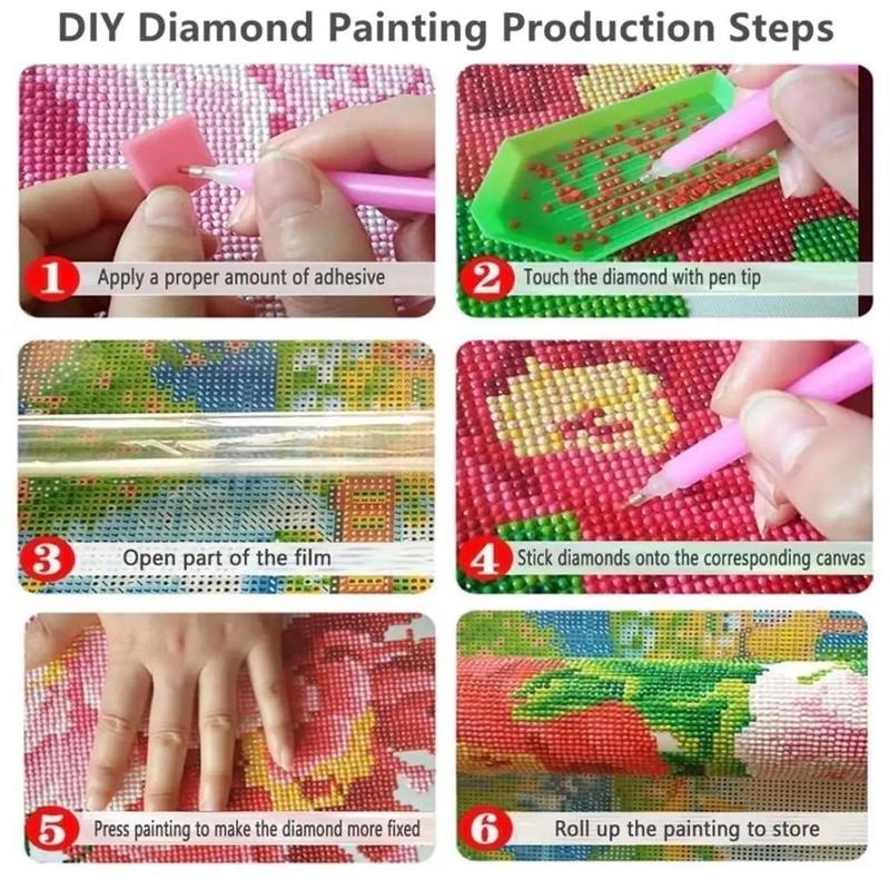 5D DIY Diamond Arts Colorful Painting Kit, Starry Night Mountain Pattern Diamond Arts Colorful Painting without Frame, Handmade Art Crafts for Home Decor